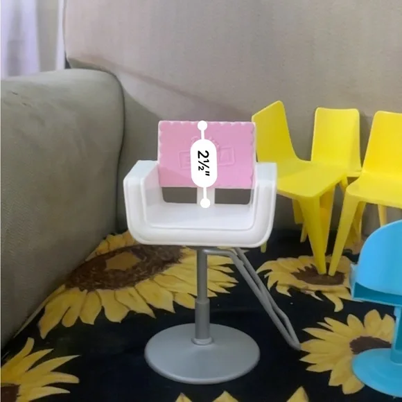 🎄 3/$15 Barbie Colorful Furniture Set with Yellow, Blue, and Pink - Picture 15 of 16